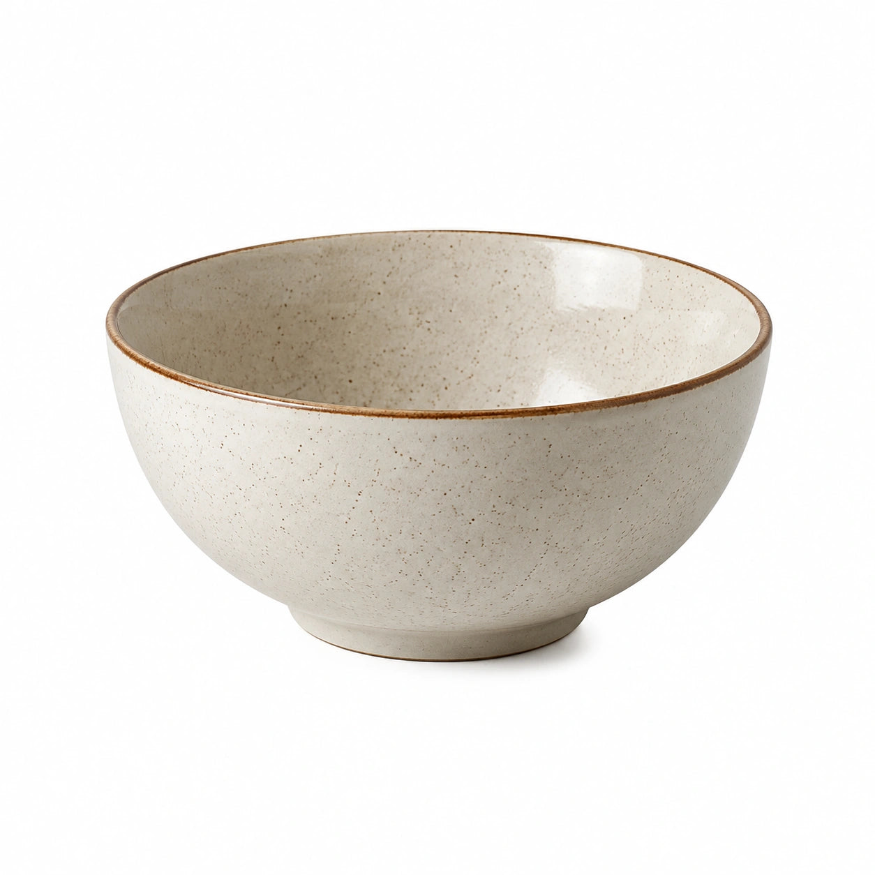 Ciotola 20 cm in ceramica beige per servire stile rustico