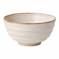 Ciotola in ceramica 18 cm avorio stile rustico per alimenti