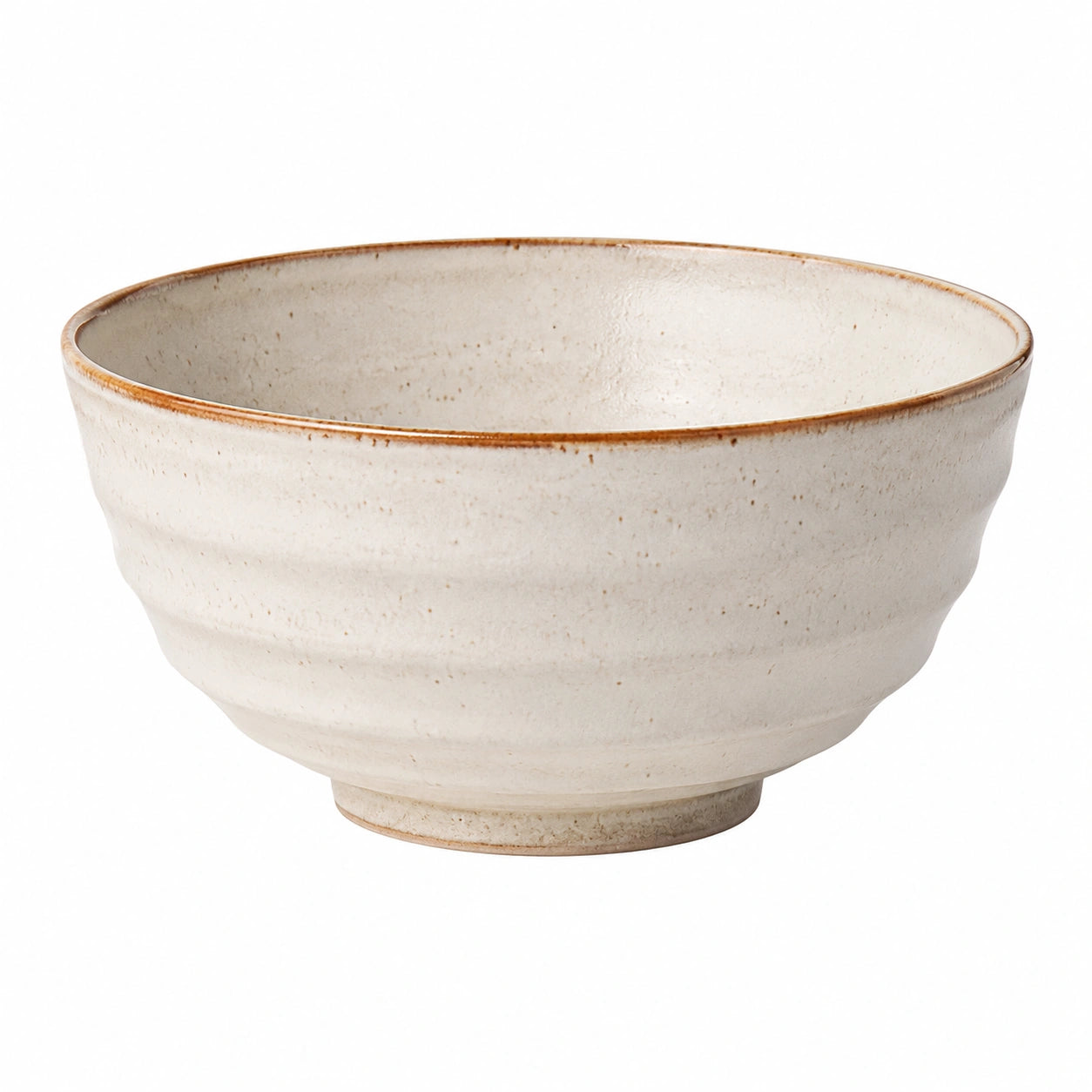 Ciotola in ceramica 18 cm avorio stile rustico per alimenti